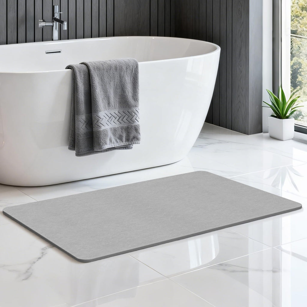 THMINS Extra Large Stone Bath Mat, 36''x24'' Stone Shower Mat