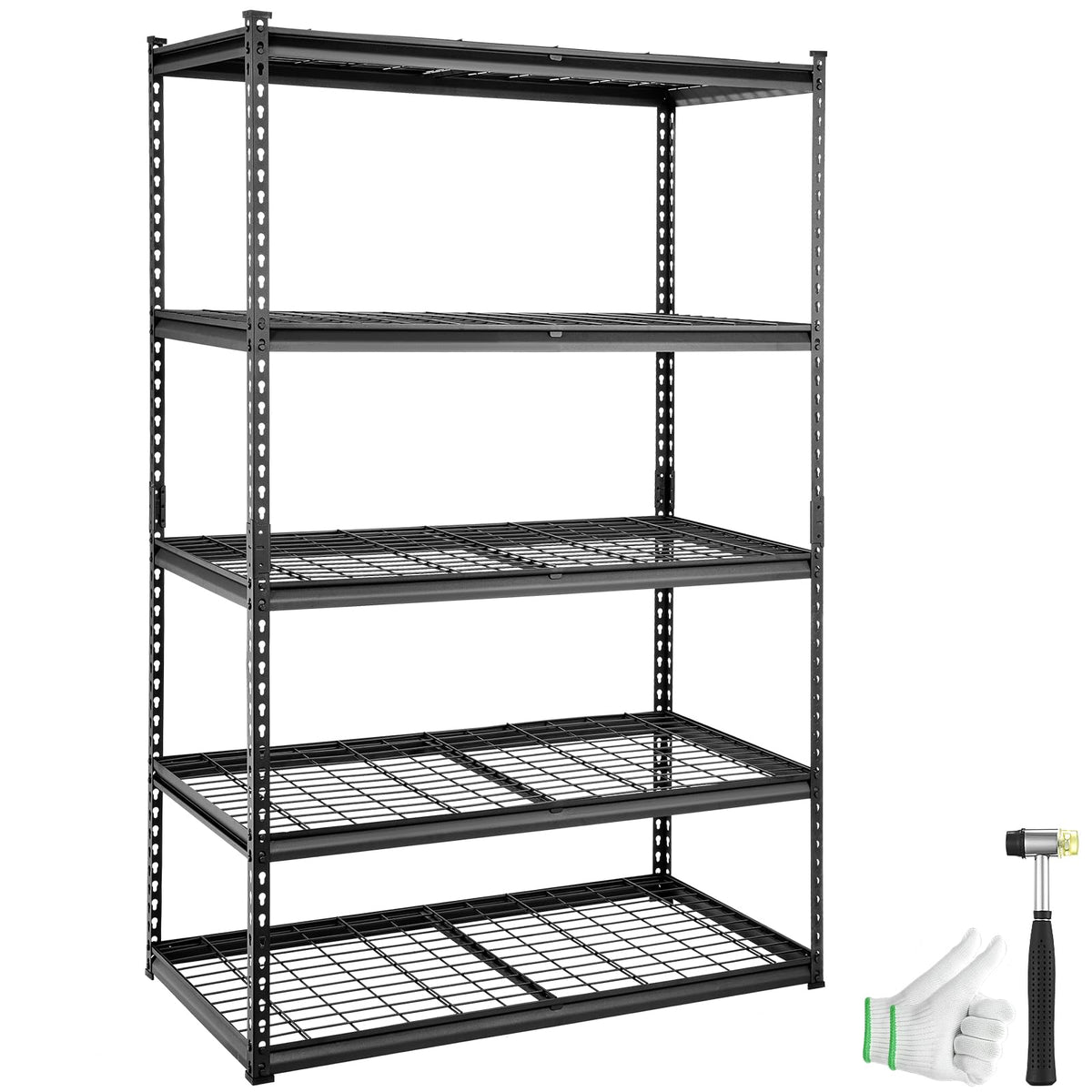 VEVOR Storage Shelves, 3000 lbs, 5 Tier, 24 x 48 x 72 inch Metal Rack Set