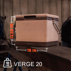 Bevanda - 20qt Verge Insulated Lunch Box - Durable Cooler with Magnetic Ice Packs - Hard Shell Cooler for Jobsite & All Day Temperature Control