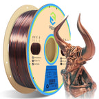 YOUSU 3D Printer Filament Silk PLA Filament Rainbow Color,1.75mm Tri Color PLA Filament 6kg Pack,1kg Spool.