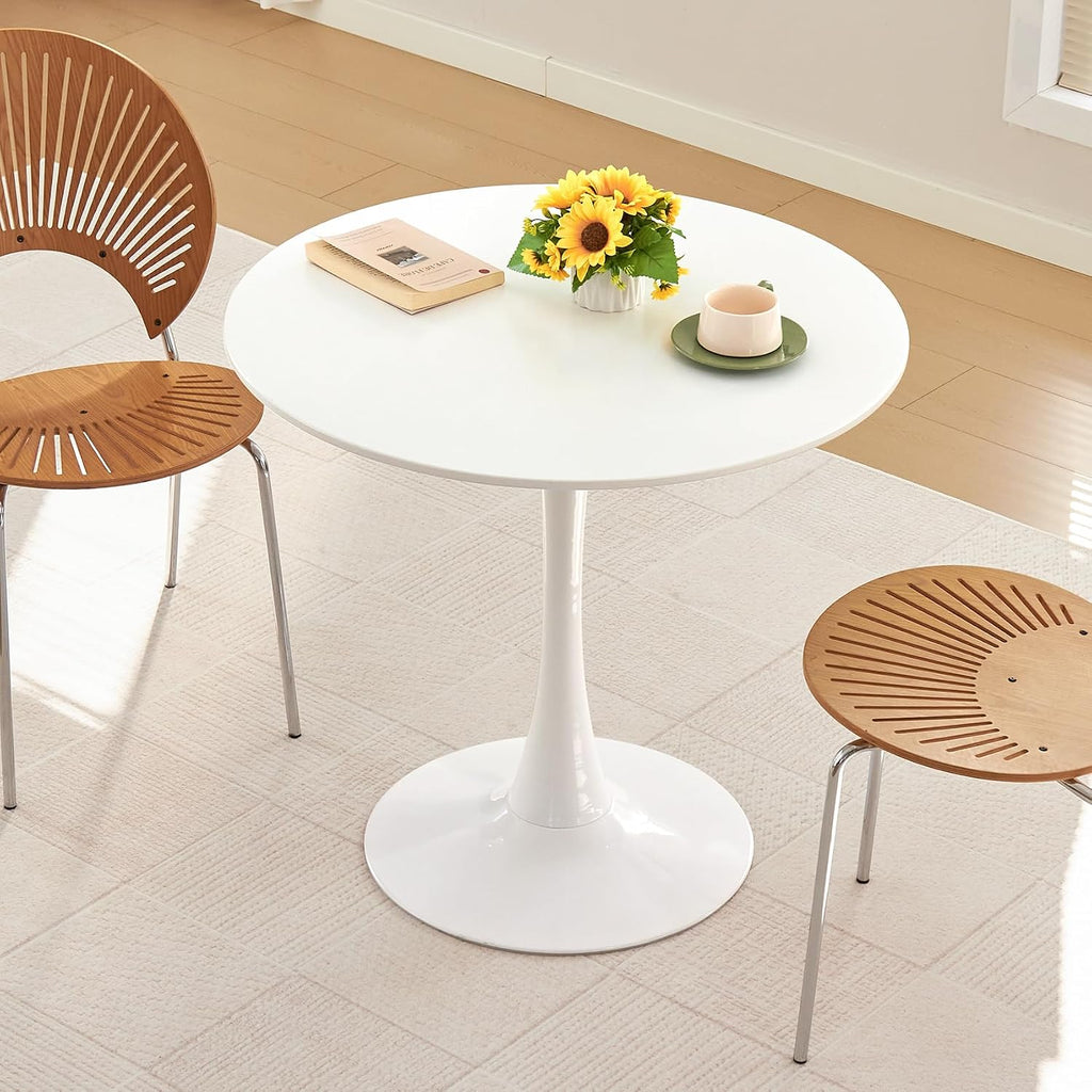 Round Dining Table, 31.5" Tulip Table (White)