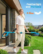 SEESII 13" String Trimmer Electric Weed Wacker with 2x4000mAh Batteries