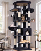 Globlazer 74in Heavy Duty Cat Tree Tower for Indoor Cats Large Adult, S74