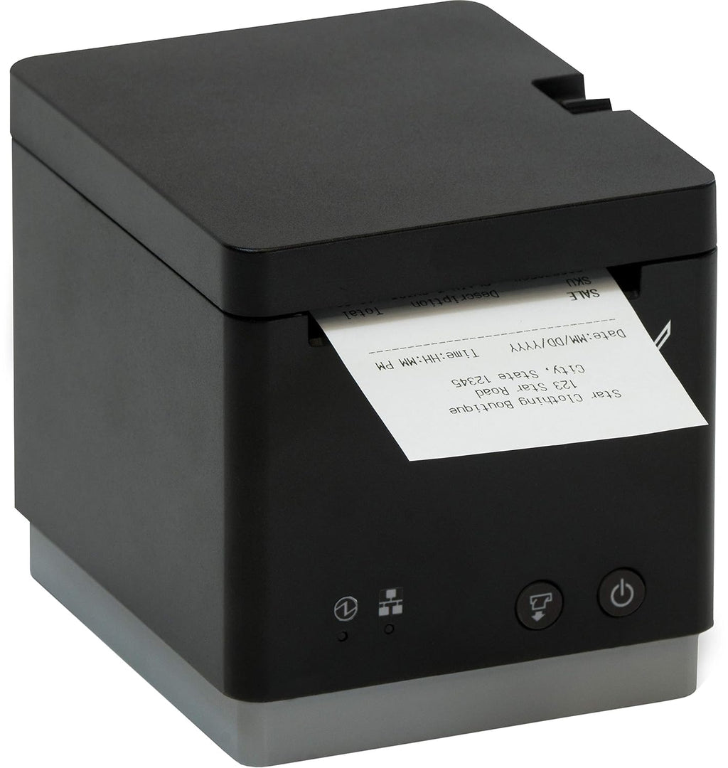 Star Micronics mC-Print2 2-inch Ethernet (LAN) / USB Thermal POS Printer with CloudPRNT, Cutter, and External Power Supply - Black