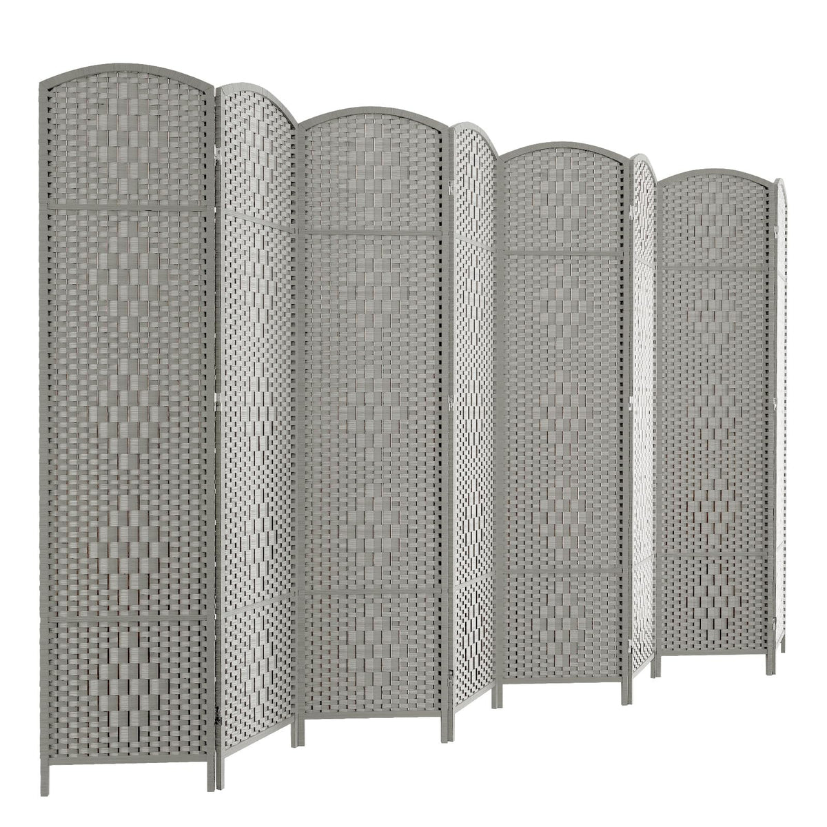 HALLYBEE Room Divider Panel,8 Panel Partition Room Dividers, Dark Mocha