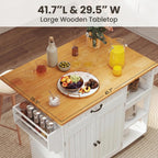 Gizoon Update 41.7" W Kitchen Island, Kitchen Island with Storage