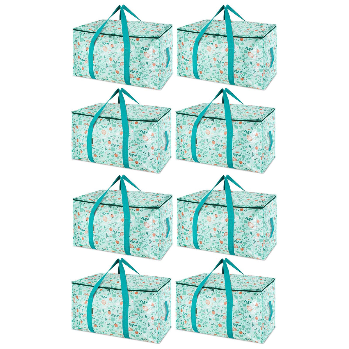 BALEINE 16-Pack Oversized Moving Bags with Reinforced Handles, Heavy-Duty Storage Tote for Clothes, Moving Supplies (Clear, 16-Pack)