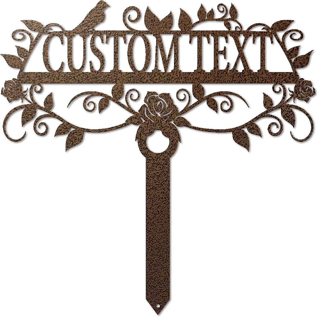 Lewis Design Company Rose Garden Custom Stake (25" W x 25" H, Black)