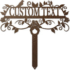 Lewis Design Company Rose Garden Custom Stake (25" W x 25" H, Black)