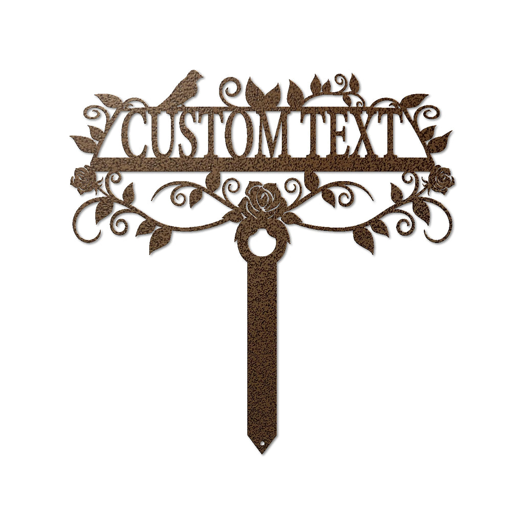 Lewis Design Company Rose Garden Custom Stake (25" W x 25" H, Black)