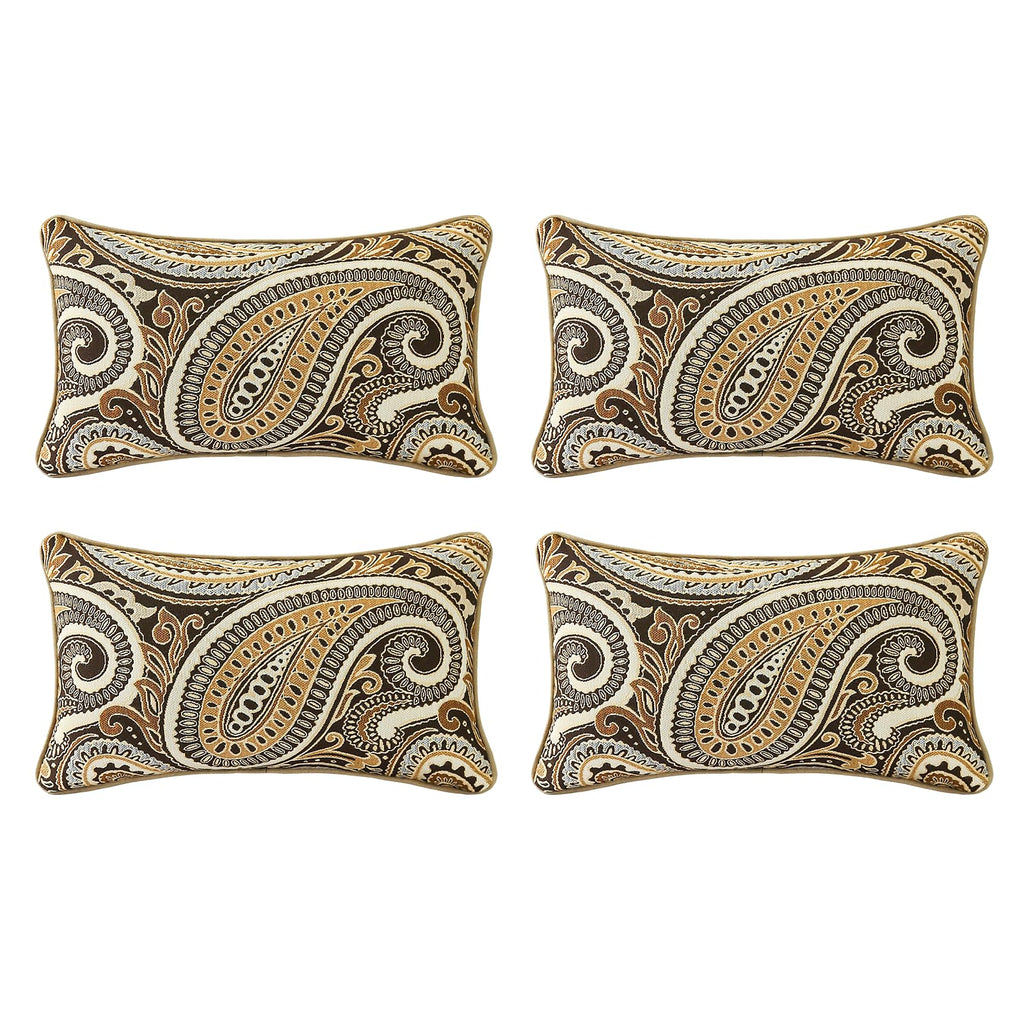 Outdoor Sunbrella Decorative Pillows Pack of 4, 20" x 12" Outdoor Pillow Set for Couch Bed Throw Patio Sofa, Airies Marble