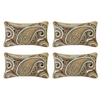 Outdoor Sunbrella Decorative Pillows Pack of 4, 20" x 12" Outdoor Pillow Set for Couch Bed Throw Patio Sofa, Airies Marble