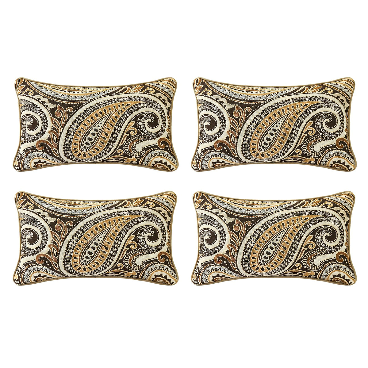 Outdoor Sunbrella Decorative Pillows Pack of 4, 20" x 12" Outdoor Pillow Set for Couch Bed Throw Patio Sofa, Airies Marble