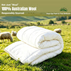 100% Australian Wool Comforter Queen-All Season Breathable Duvet Insert