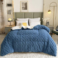 Insulation Hibiscus Winter Quilt, Thickened Super Soft Cashmere and Double Fabrics Warm Thicke Lambswool Quilt Core Sided Blanket(B,200x230cm-5KG)