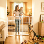 FXW Dog Gate, Extra Wide Adjustable for Openings Up to 165", 32" H
