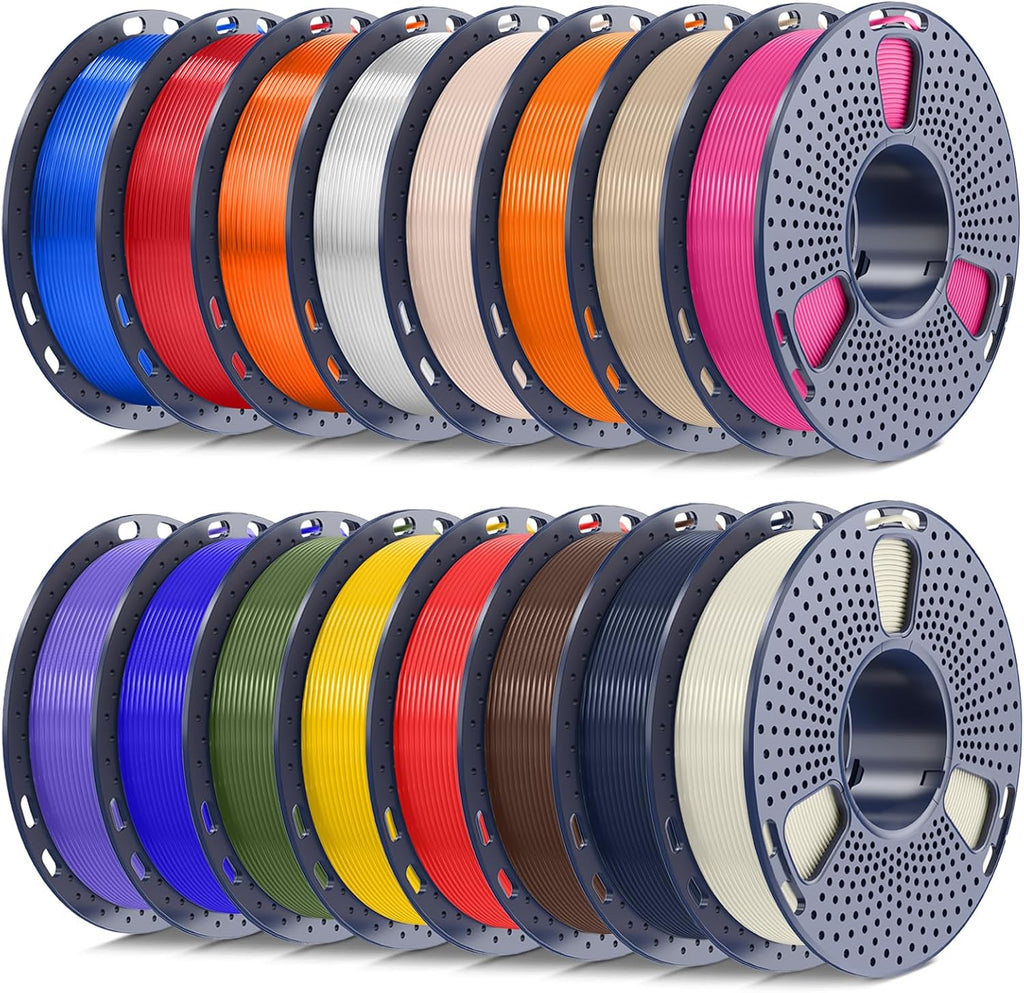 SUNLU PLA+ Filament 1.75mm, 16 Pack 250g Spools, Upgraded Formula