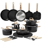 Garvee 21 Piece Non-Stick Pots and Pans Set Ceramic Cookware