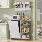 6-Tiers Kitchen Bakers Rack, Microwave Stand Cabinet with Storage