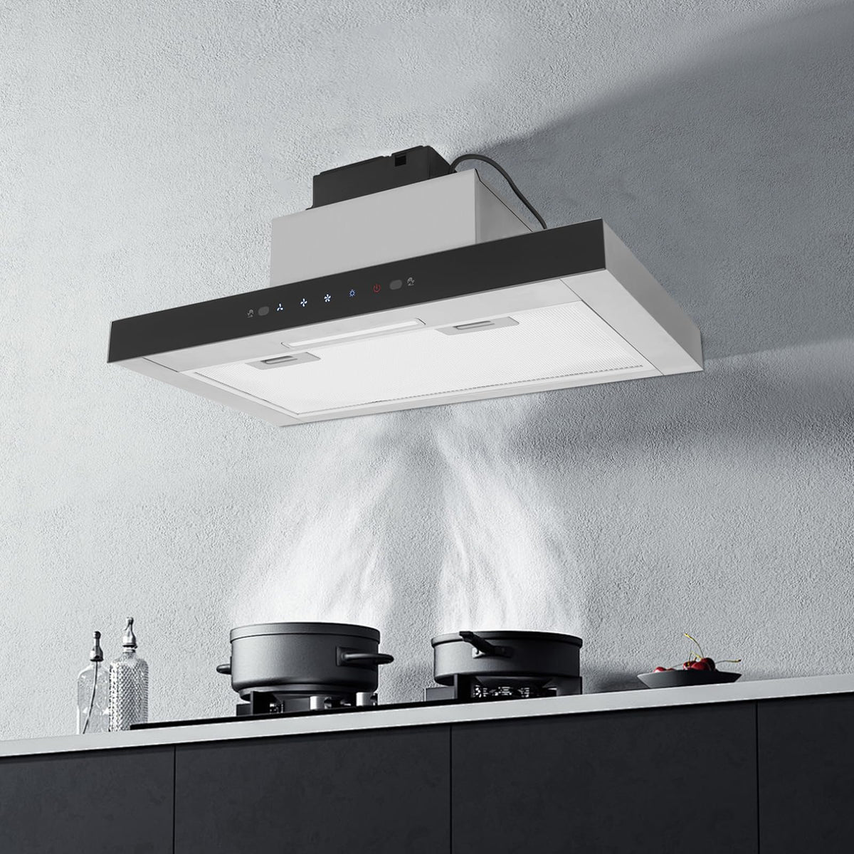 Range Hood 24 Inch Under Cabinet 350CFM Dual Motor 3-Speed Stainless Steel