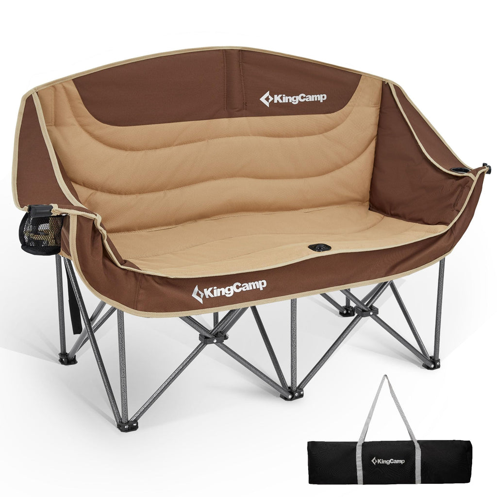 KingCamp Double Camping Chair, Heavy Duty 660lbs Folding 2 Person Chair