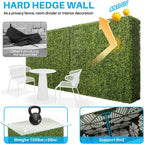 Patio Rigid Panel- Artificial Grass Wall Hedge 54" W x 36" H x 6" D Faux Boxwood Panels with Fake Plants Greenery Backdrop Room Divider Privacy Planters for Patio Office Balcony Porch
