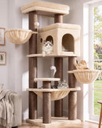 Globlazer Cat Tree Tower with Scratching Post for Indoor Cats, F53