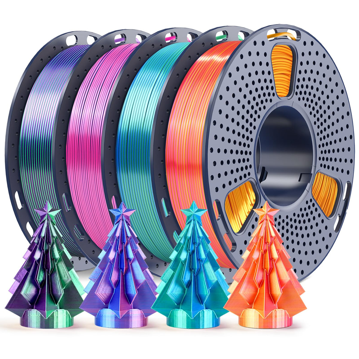 SUNLU PLA+ Filament 1.75mm, 16 Pack 250g Spools, Upgraded Formula