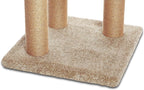 Amazon Basics Cat Tree Tower - Multi-Level Climbing Activity Center for Indoor Cats & Kittens with Scratching Posts, Platform, Jute Rope, Large (45.9"H), Beige
