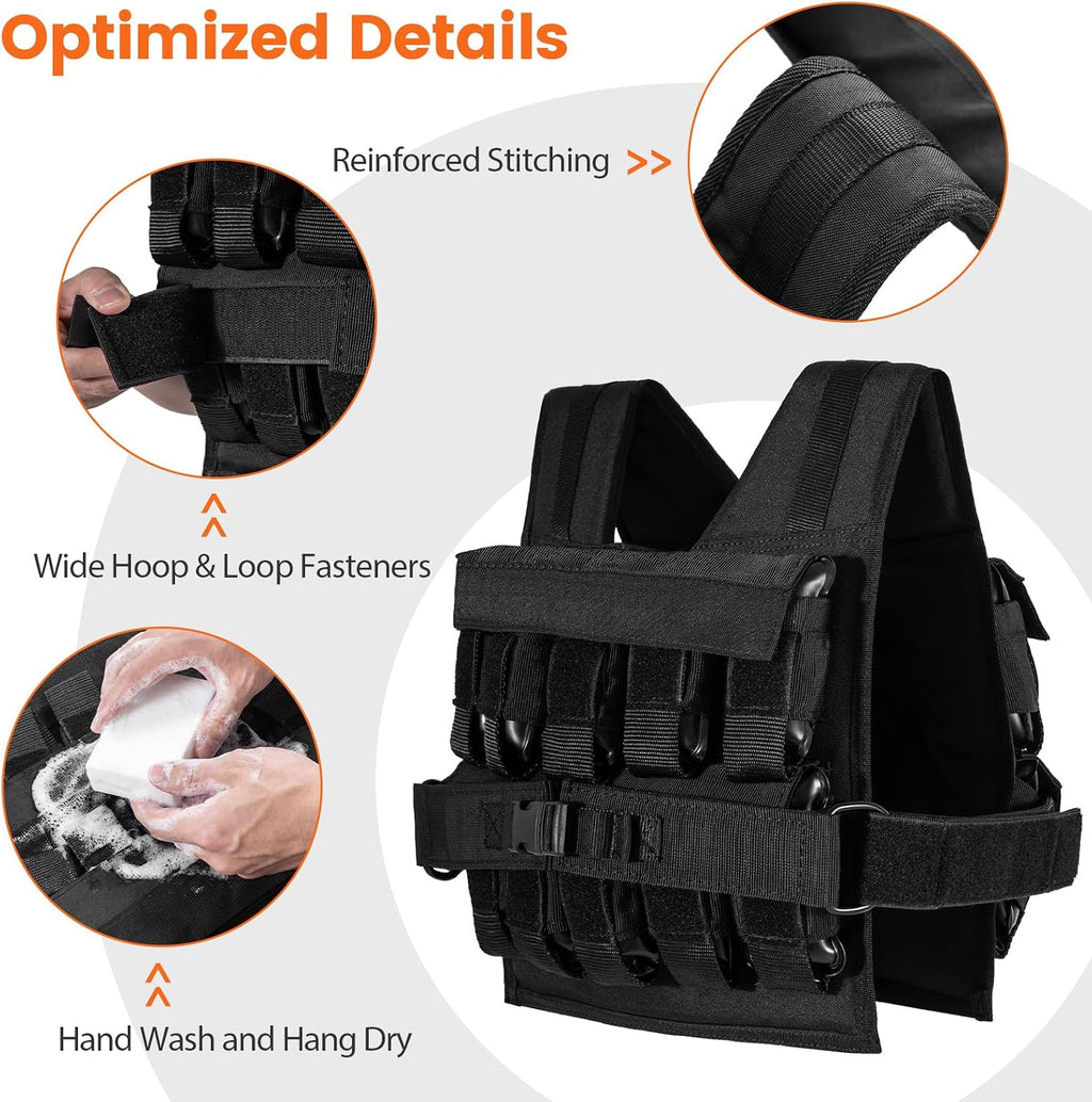Goplus Adjustable Weighted Vest, 44lbs/66lbs Weight Vest for Men Women
