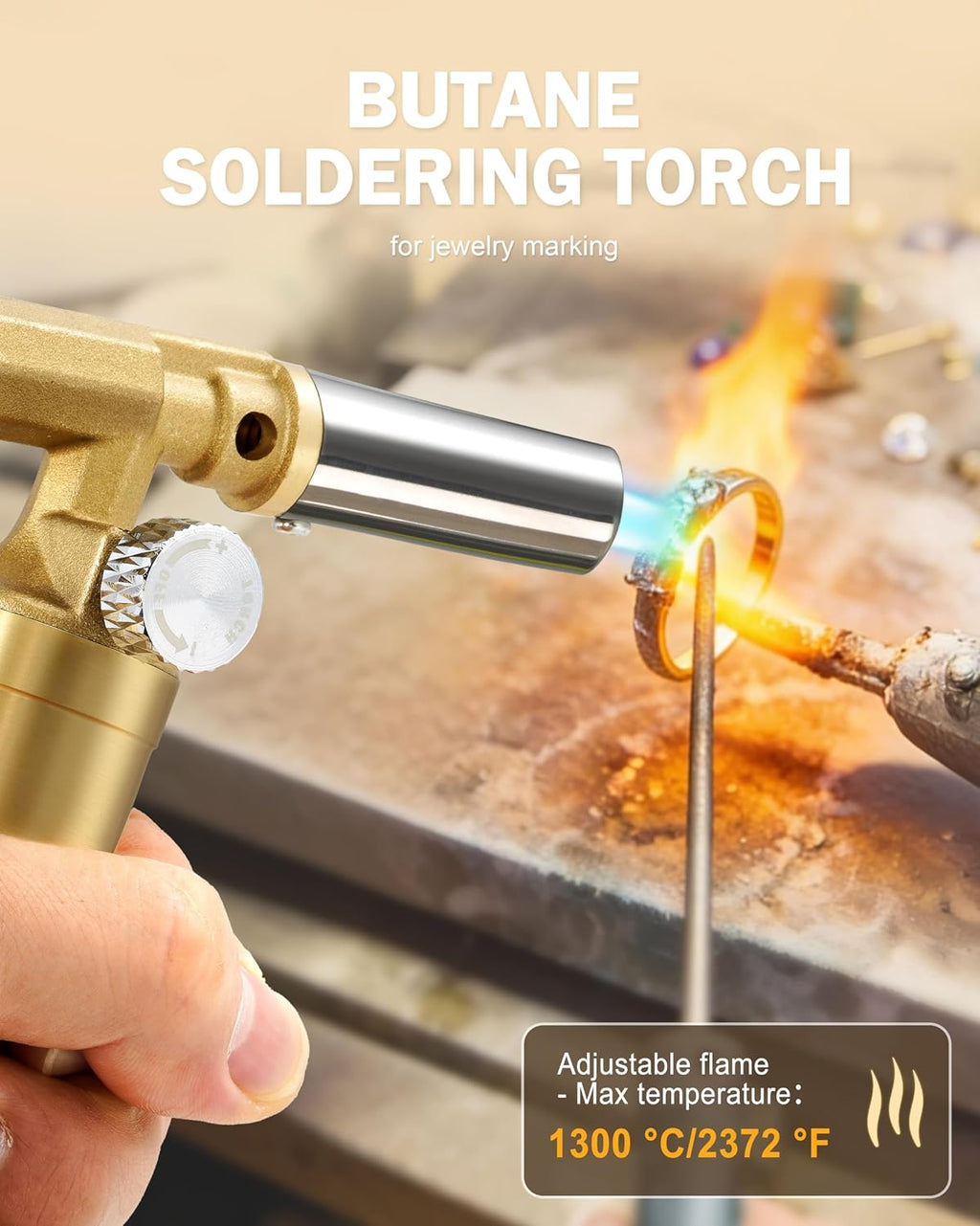 RAVS Copper Butane Torch Lighter, Kitchen Torch with Detachable Copper Base