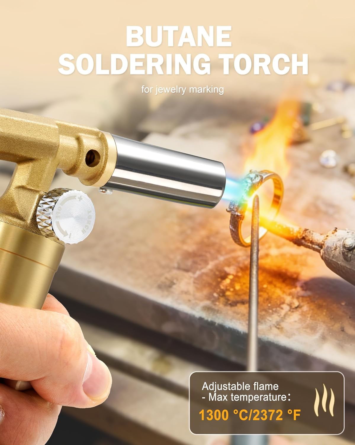 RAVS Copper Butane Torch Lighter, Kitchen Torch with Detachable Copper Base