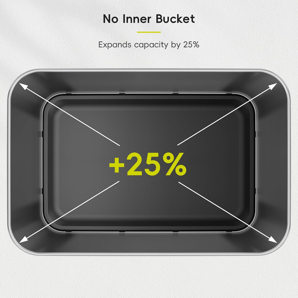 EKO 21 Gallon Touchless Motion Sensor Kitchen Trash Can, Stainless Steel