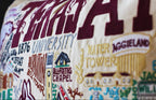 Catstudio Texas A&M Aggies Hand Embroidered Throw Pillow