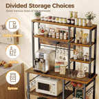 SUPERJARE Large Bakers Rack with Power Outlets, 39.6 Inches Microwave Stand