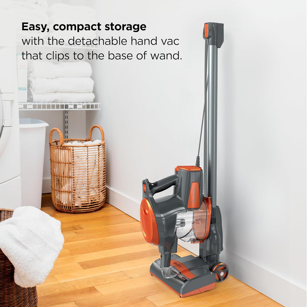 Shark HV302 Rocket Pet Corded Stick Vacuum, Lightweight with Swivel Steering for Carpets & Hard Floors, Converts to Hand Vacuum, Includes Crevice Tool, Pet Multi-Tool & Precision Duster, Orange
