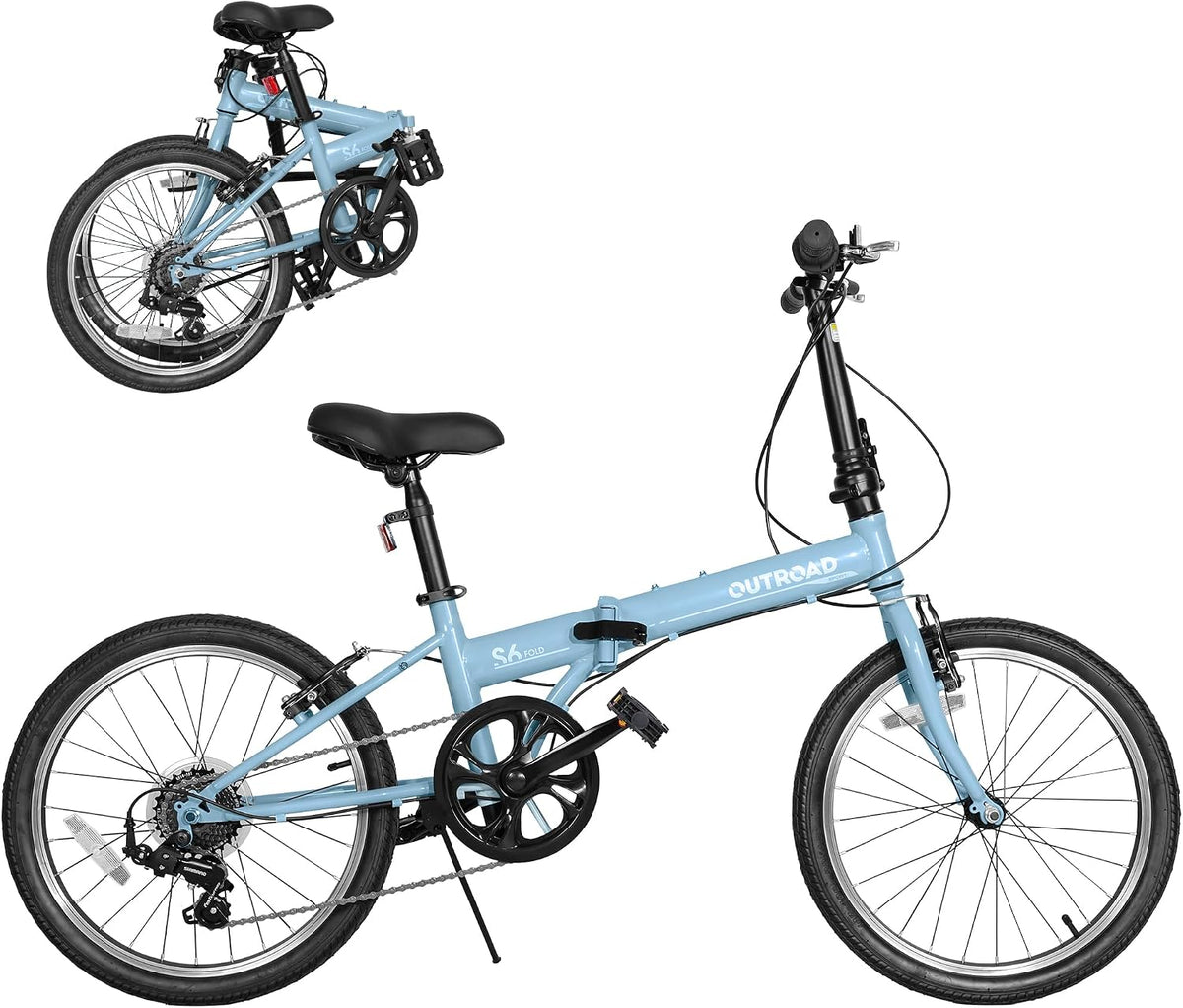 Betterland 20 inch Folding Bike, Foldable Bicycle for Adults with 7 Speed Derailleur, Lightweight Collapsible Bicycle for City Commuting, Fold Up Bike Men Women Teenagers