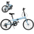 Betterland 20 inch Folding Bike, Foldable Bicycle for Adults with 7 Speed Derailleur, Lightweight Collapsible Bicycle for City Commuting, Fold Up Bike Men Women Teenagers