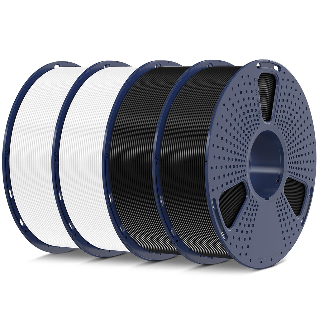 SUNLU PLA 3D Printer Filament, Black & White, 10-Pack, 10KG Total