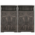 Farmhouse Storage Cabinet with Drawers, Small Kitchen Pantry Cabinet, White