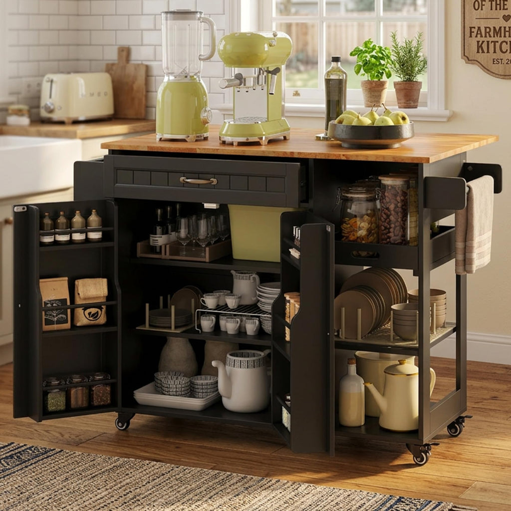 Gizoon Update 41.7" W Kitchen Island, Kitchen Island with Storage