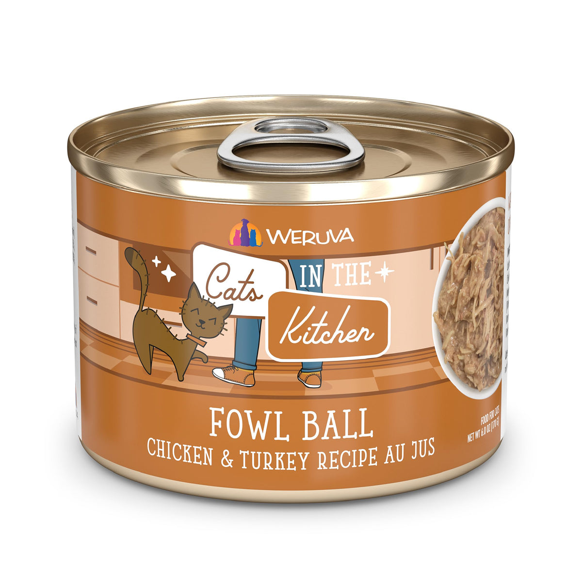 Weruva Cats in the Kitchen, Kitchen Cuties Variety Pack, Wet Cat Food, 6oz Cans (Pack of 24)