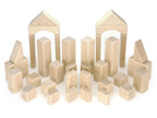 23 pc Toddler Chunky Hard Maple Wooden Block Set