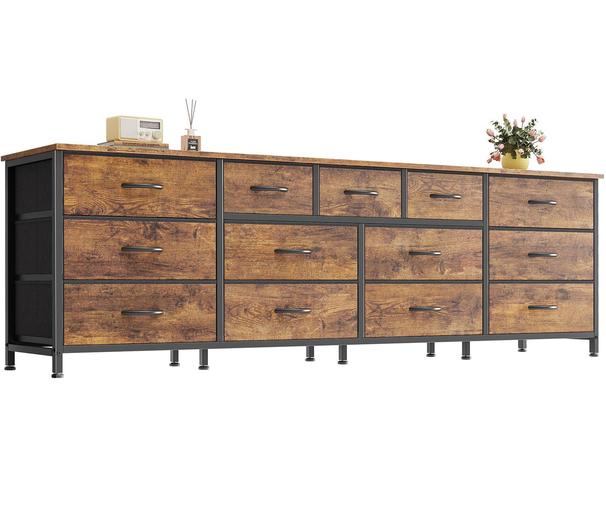 Huuger 70 Inch Long Dresser for Bedroom, TV Stand for 65, 75, 80 Inch TV