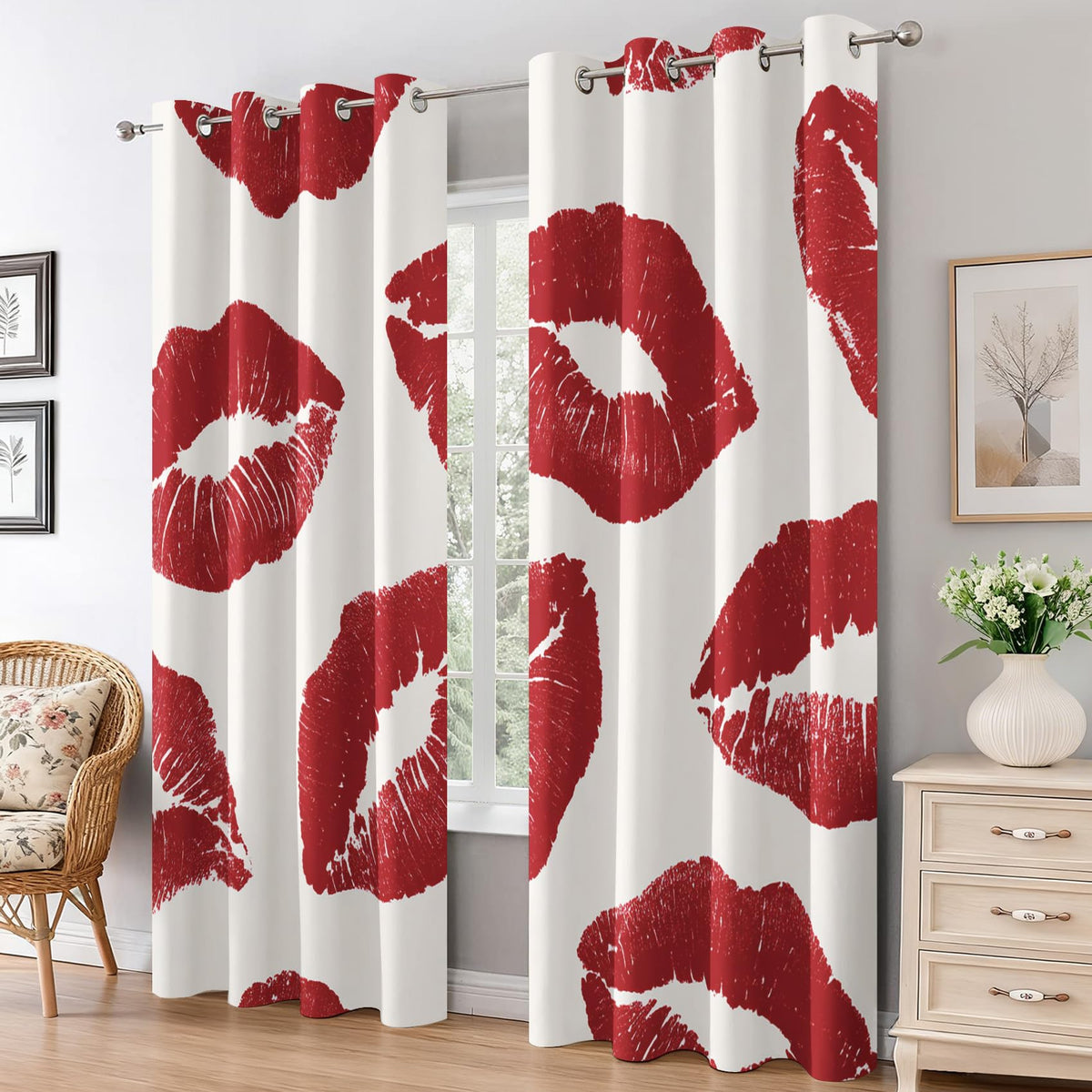 Cute Sun Curtains Blackout for Living Room Bedroom, Colorful Floral Butterfly Curtains 108 Inch Length 2 Panels Set, Thermal Insulated Grommet Drapes - Girly Kawaii Home Decor Q3K-X16
