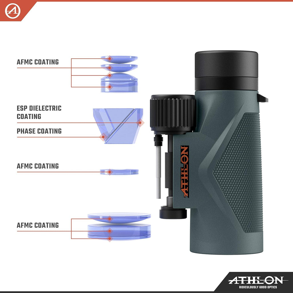 Athlon Optics, Midas, Binocular, 10 x 42 ED Roof