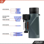 Athlon Optics, Midas, Binocular, 10 x 42 ED Roof