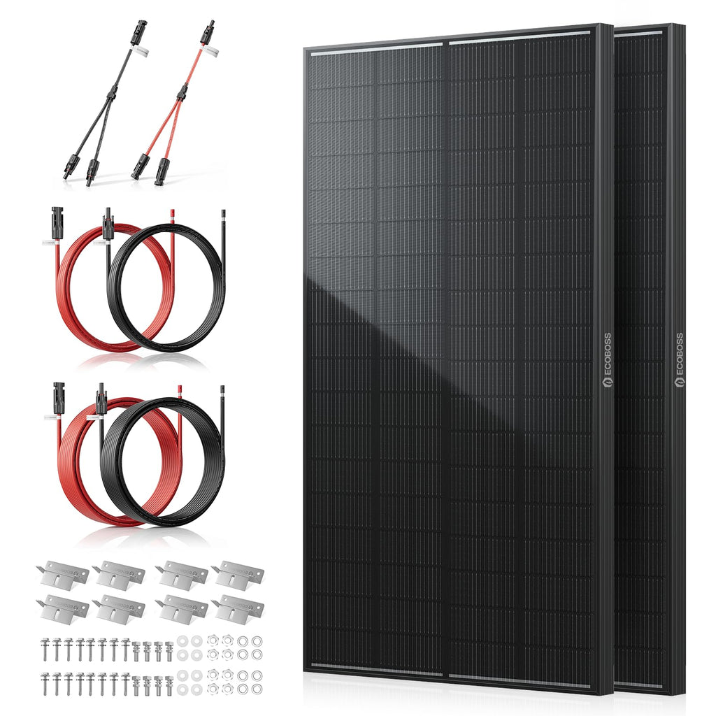100W Solar Panel Kit,4pcs Brackets,2.5m Cable,6m Cable