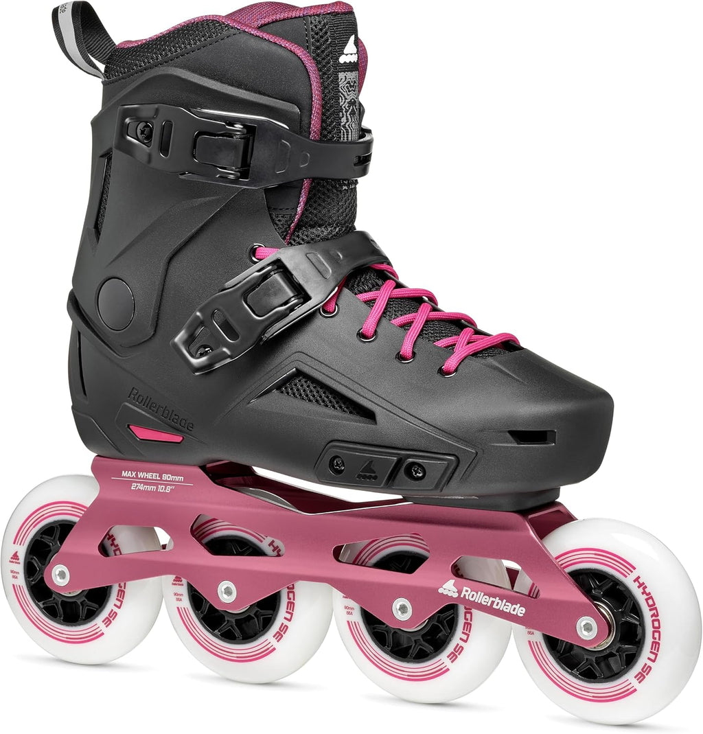 Rollerblade Lightning 90 Women's Urban Inline Skate, Black and Sangria