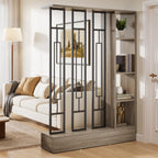 Tribesigns Room Divider with Shelves, 71" Freestanding Storage Room Divider